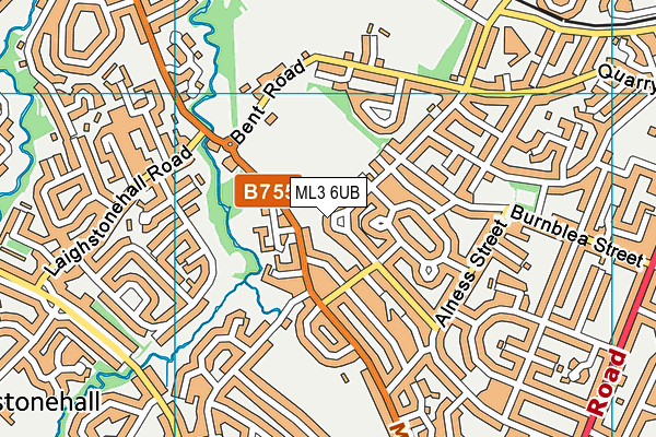 ML3 6UB map - OS VectorMap District (Ordnance Survey)