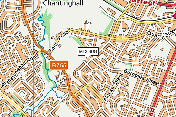 ML3 6UG map - OS VectorMap District (Ordnance Survey)