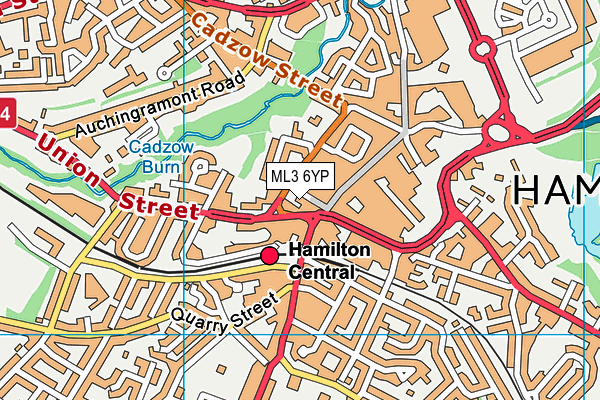 ML3 6YP map - OS VectorMap District (Ordnance Survey)