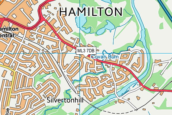 ML3 7DB map - OS VectorMap District (Ordnance Survey)