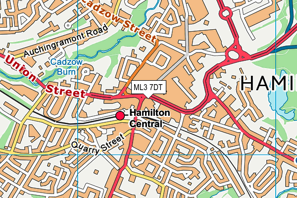 ML3 7DT map - OS VectorMap District (Ordnance Survey)