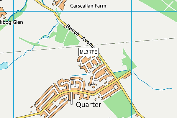 ML3 7FE map - OS VectorMap District (Ordnance Survey)