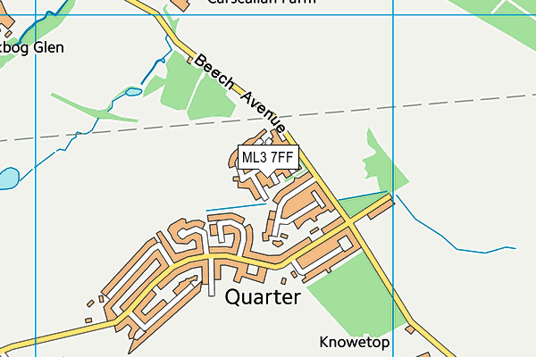 ML3 7FF map - OS VectorMap District (Ordnance Survey)