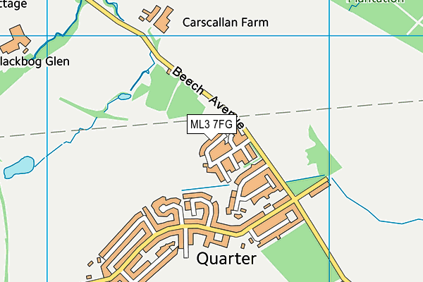 ML3 7FG map - OS VectorMap District (Ordnance Survey)