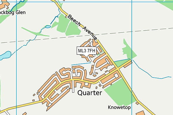 ML3 7FH map - OS VectorMap District (Ordnance Survey)