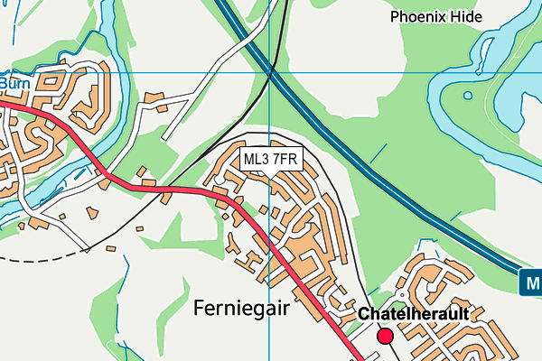 ML3 7FR map - OS VectorMap District (Ordnance Survey)