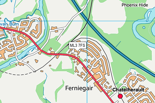 ML3 7FS map - OS VectorMap District (Ordnance Survey)