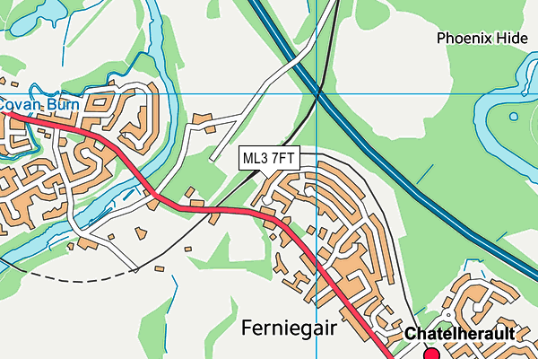 ML3 7FT map - OS VectorMap District (Ordnance Survey)