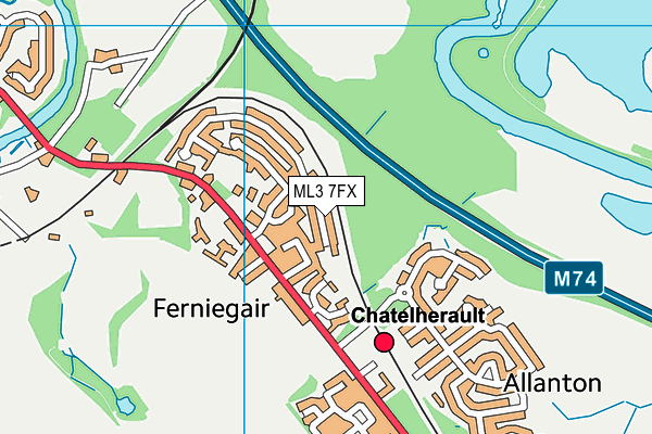 ML3 7FX map - OS VectorMap District (Ordnance Survey)