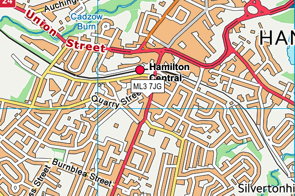 Map of HAMILTON GATESIDE BARBERS LTD at district scale
