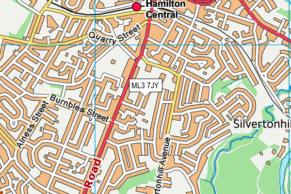 ML3 7JY map - OS VectorMap District (Ordnance Survey)