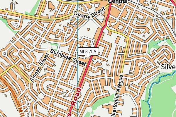 ML3 7LA map - OS VectorMap District (Ordnance Survey)