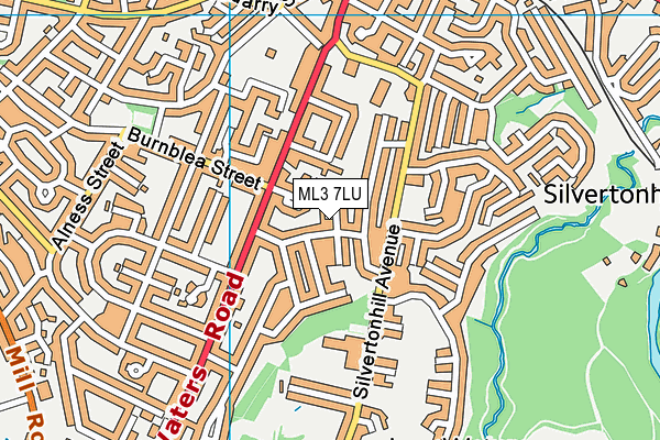 ML3 7LU map - OS VectorMap District (Ordnance Survey)