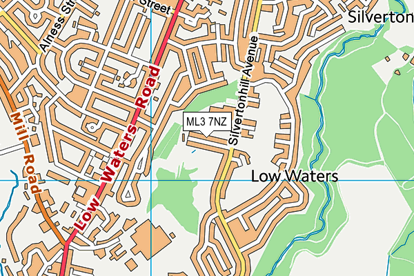 ML3 7NZ map - OS VectorMap District (Ordnance Survey)