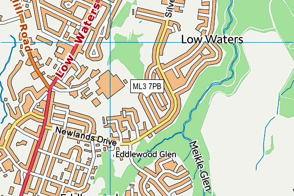 ML3 7PB map - OS VectorMap District (Ordnance Survey)