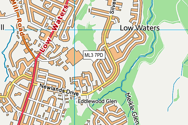 ML3 7PD map - OS VectorMap District (Ordnance Survey)