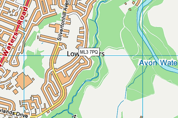 ML3 7PQ map - OS VectorMap District (Ordnance Survey)
