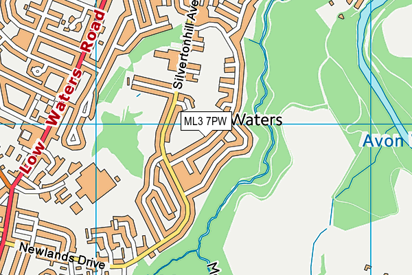 ML3 7PW map - OS VectorMap District (Ordnance Survey)