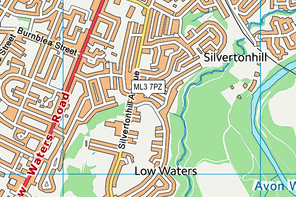 ML3 7PZ map - OS VectorMap District (Ordnance Survey)