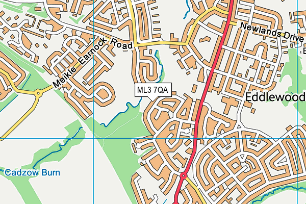 ML3 7QA map - OS VectorMap District (Ordnance Survey)