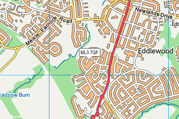 ML3 7QF map - OS VectorMap District (Ordnance Survey)