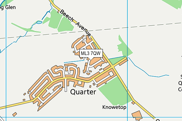 ML3 7QW map - OS VectorMap District (Ordnance Survey)