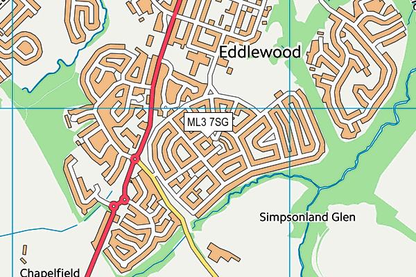 ML3 7SG map - OS VectorMap District (Ordnance Survey)