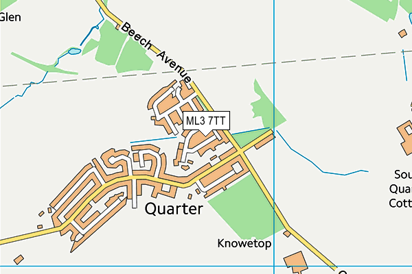 ML3 7TT map - OS VectorMap District (Ordnance Survey)