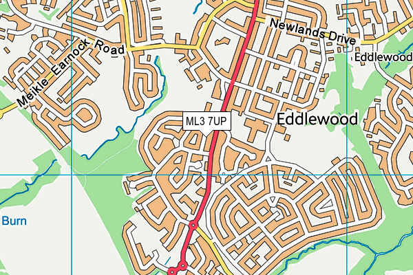 ML3 7UP map - OS VectorMap District (Ordnance Survey)