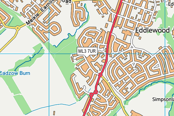 ML3 7UR map - OS VectorMap District (Ordnance Survey)