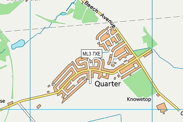 ML3 7XE map - OS VectorMap District (Ordnance Survey)