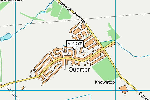 ML3 7XF map - OS VectorMap District (Ordnance Survey)