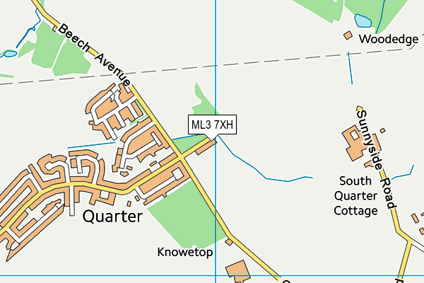 ML3 7XH map - OS VectorMap District (Ordnance Survey)