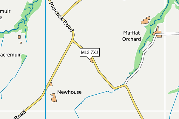 ML3 7XJ map - OS VectorMap District (Ordnance Survey)