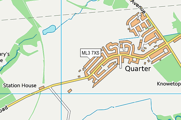 ML3 7XS map - OS VectorMap District (Ordnance Survey)