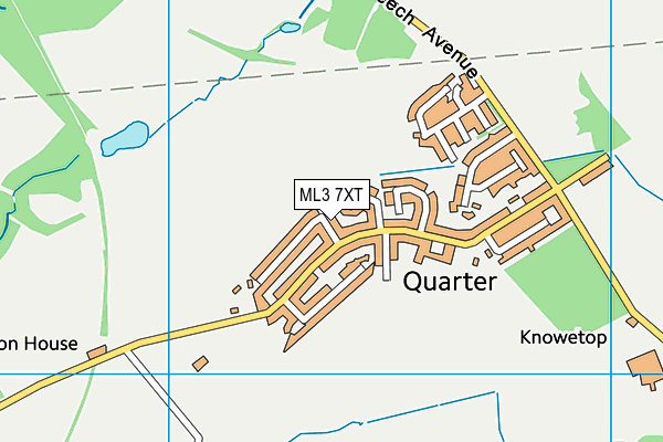 ML3 7XT map - OS VectorMap District (Ordnance Survey)