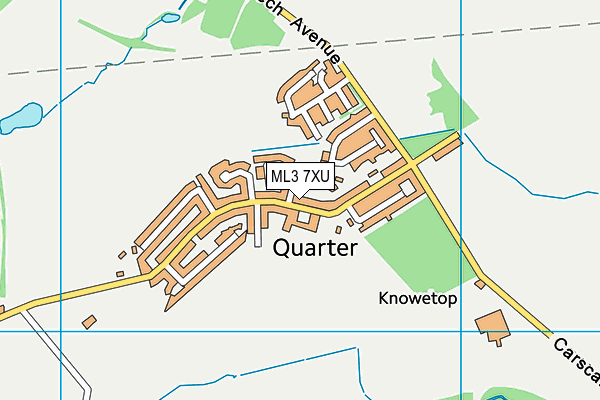 ML3 7XU map - OS VectorMap District (Ordnance Survey)