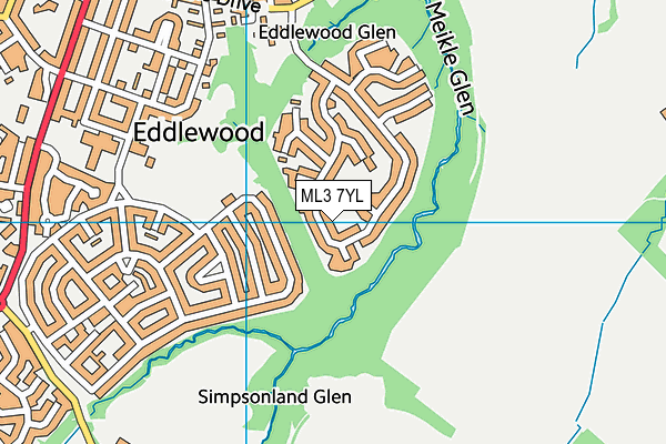 ML3 7YL map - OS VectorMap District (Ordnance Survey)