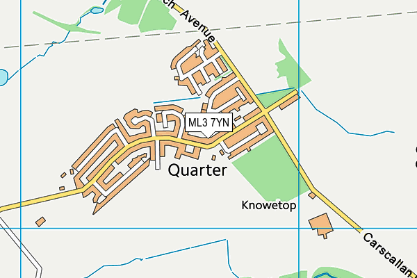 ML3 7YN map - OS VectorMap District (Ordnance Survey)