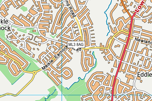 ML3 8AG map - OS VectorMap District (Ordnance Survey)