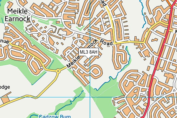 ML3 8AH map - OS VectorMap District (Ordnance Survey)