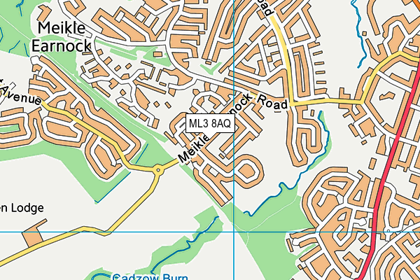 ML3 8AQ map - OS VectorMap District (Ordnance Survey)