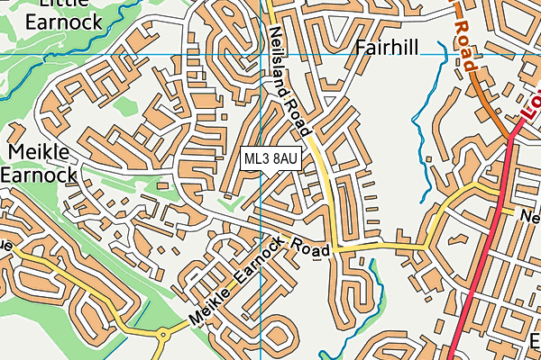 ML3 8AU map - OS VectorMap District (Ordnance Survey)