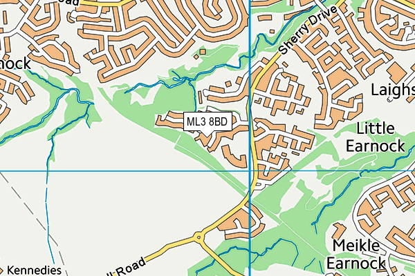 ML3 8BD map - OS VectorMap District (Ordnance Survey)