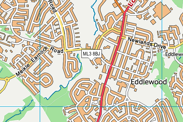 ML3 8BJ map - OS VectorMap District (Ordnance Survey)