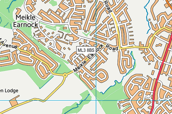 ML3 8BS map - OS VectorMap District (Ordnance Survey)
