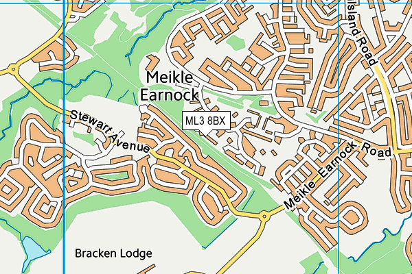 ML3 8BX map - OS VectorMap District (Ordnance Survey)