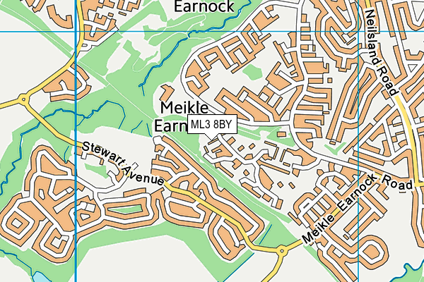 ML3 8BY map - OS VectorMap District (Ordnance Survey)