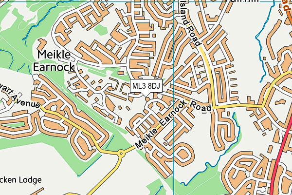 ML3 8DJ map - OS VectorMap District (Ordnance Survey)