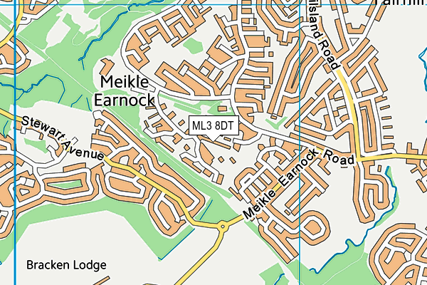 ML3 8DT map - OS VectorMap District (Ordnance Survey)